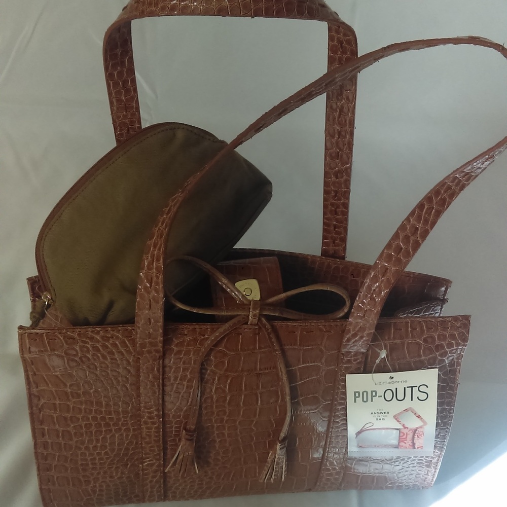 Liz Claiborne Cognac Leather Handbag